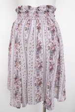 画像2: axes femme POETIQUE / 薔薇ストライプミディスカート M ラベンダー Y-26-08-07-175-AX-SK-SZ-ZY (2)