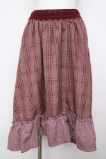 画像1: axes femme / 裾切替イレヘムスカート M ワイン Y-26-08-07-176-AX-SK-SZ-ZY (1)