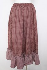 画像2: axes femme / 裾切替イレヘムスカート M ワイン Y-26-08-07-176-AX-SK-SZ-ZY (2)