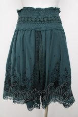 画像2: axes femme / ハイウエスト刺繍スカート M グリーン Y-26-08-07-181-AX-SK-SZ-ZY (2)