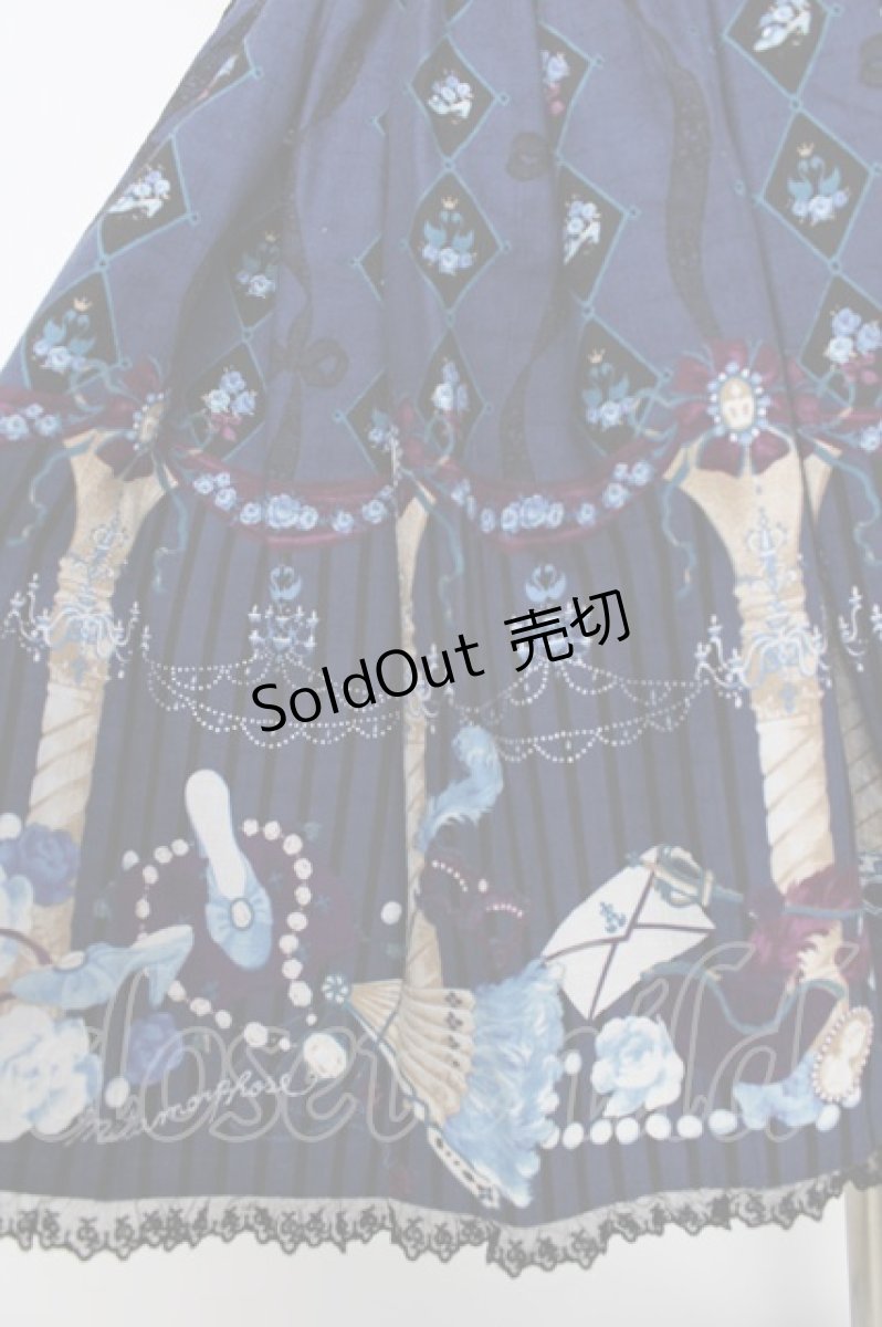 画像3: metamorphose / Masquerade Ladyミニスカート  紺 Y-26-08-07-195-ME-SK-SZ-ZY (3)
