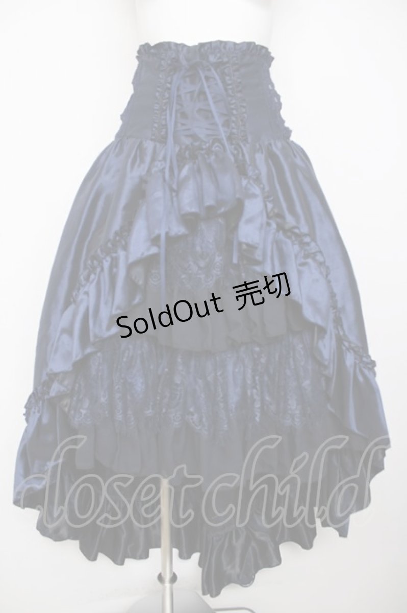 画像1: ATELIER PIERROT / Fairy Lace Corset Skirt 3 ネイビー Y-26-08-07-197-EL-SK-SZ-ZS (1)