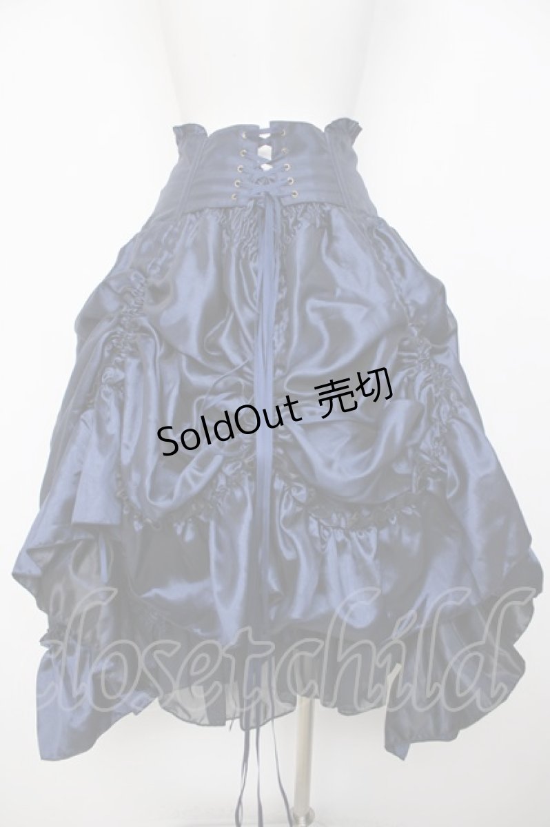 画像2: ATELIER PIERROT / Fairy Lace Corset Skirt 3 ネイビー Y-26-08-07-197-EL-SK-SZ-ZS (2)