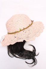 画像4: axes femme / フラワー雑材ハット  淡ピンク Y-26-08-07-019-AX-AC-SZ-ZY (4)