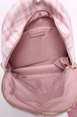 画像3: Maison de FLEUR / チェックリボンリュック F ピンク Y-26-08-07-024-LO-BG-SZ-ZY (3)
