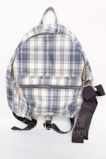 画像1: Maison de FLEUR / チェックリボンリュック F ブルー Y-26-08-07-025-LO-BG-SZ-ZY (1)