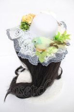 画像2: GOTHIC HOLIC / 小鳥のコサージュミニハット  グレー Y-26-08-07-007-PU-AC-SZ-ZY (2)