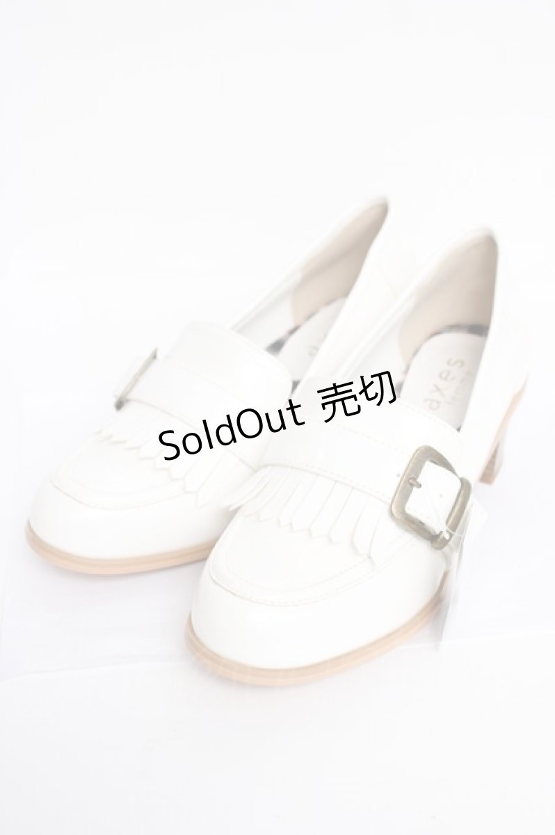 画像1: axes femme / 2Wayヒールローファー L シロ Y-26-08-08-026-AX-SH-SZ-ZY (1)