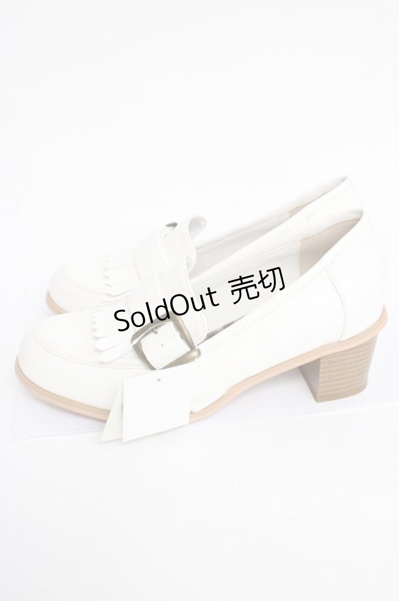 画像2: axes femme / 2Wayヒールローファー L シロ Y-26-08-08-026-AX-SH-SZ-ZY (2)