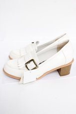 画像2: axes femme / 2Wayヒールローファー L シロ Y-26-08-08-026-AX-SH-SZ-ZY (2)