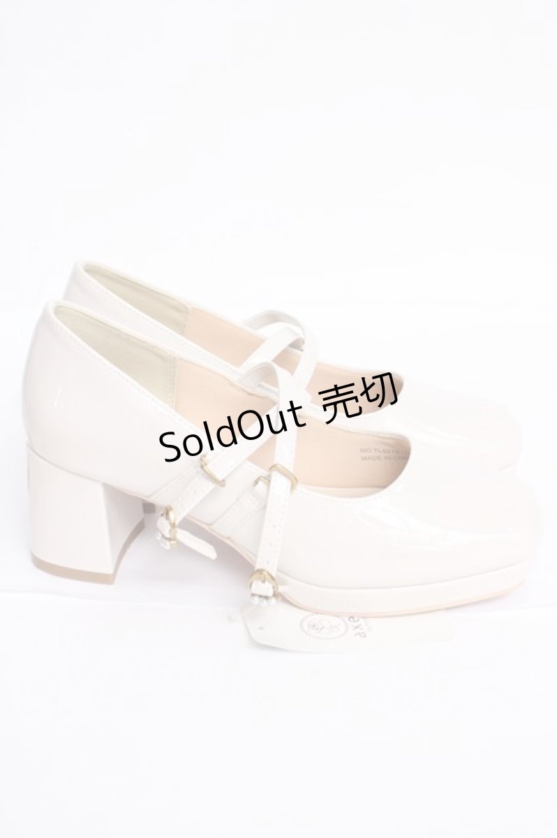 画像4: axes femme / ダブルストラップパンプス L 生成り Y-26-08-08-027-AX-SH-SZ-ZY (4)