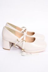 画像4: axes femme / ダブルストラップパンプス L 生成り Y-26-08-08-027-AX-SH-SZ-ZY (4)