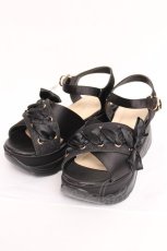 画像1: axes femme POETIQUE / レースアップスポサン L 黒 Y-26-08-08-029-AX-SH-SZ-ZY (1)