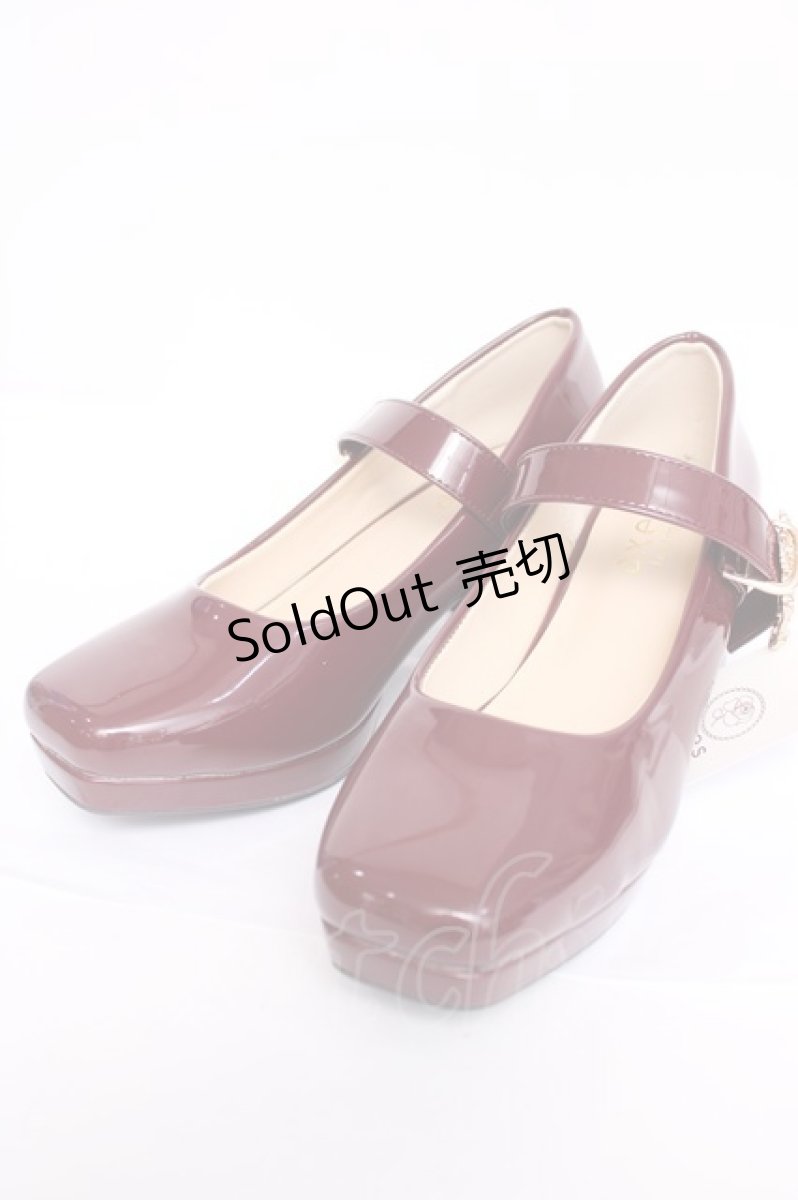 画像1: axes femme / アンティークバックルパンプス L 赤 Y-26-08-08-037-AX-SH-SZ-ZY (1)
