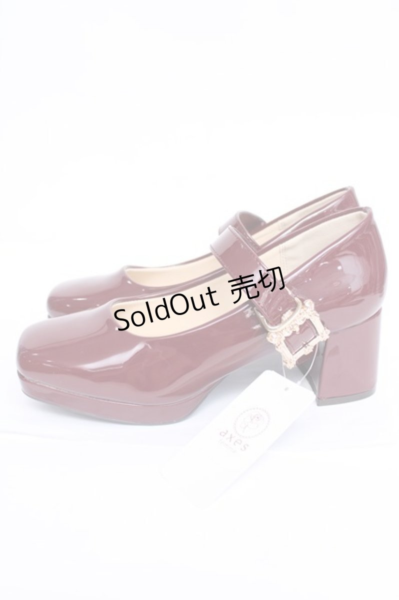 画像2: axes femme / アンティークバックルパンプス L 赤 Y-26-08-08-037-AX-SH-SZ-ZY (2)