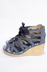 画像2: axes femme POETIQUE / フリルカットワークサンダル L コン Y-26-08-08-042-AX-SH-SZ-ZY (2)