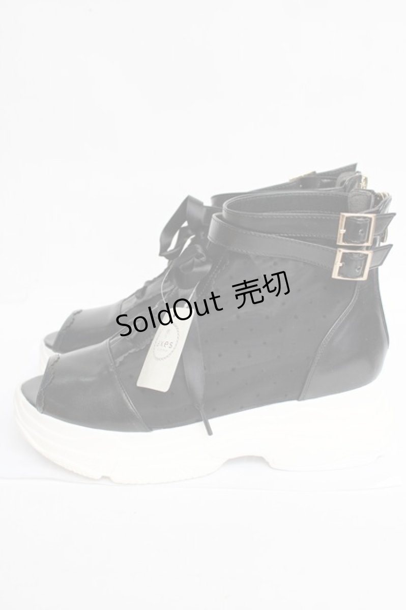 画像2: axes femme POETIQUE / レースアップブーサン L 黒 Y-26-08-08-051-AX-SH-SZ-ZY (2)