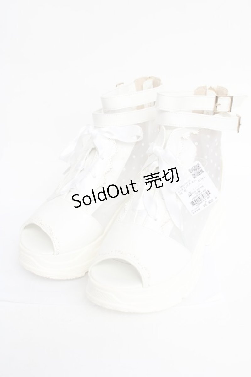 画像1: axes femme POETIQUE / レースアップブーサン L ホワイト Y-26-08-08-052-AX-SH-SZ-ZY (1)