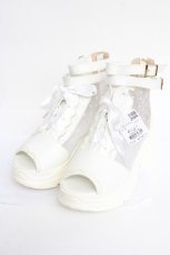 画像1: axes femme POETIQUE / レースアップブーサン L ホワイト Y-26-08-08-052-AX-SH-SZ-ZY (1)
