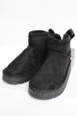 画像1: axes femme / バックリボン厚底ムートン L 黒 Y-26-08-08-055-AX-SH-SZ-ZY (1)