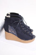 画像4: axes femme / レースアップブーサン L 紺 Y-26-08-08-059-AX-SH-SZ-ZY (4)