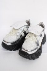 画像1: Fickle Bebe / FBデザインレーススニーカー L シルバー Y-26-08-08-065-LO-SH-SZ-ZY (1)