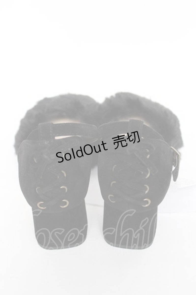 画像3: axes femme / ストラップ付ファーパンプス L クロ Y-26-08-08-007-AX-SH-SZ-ZY (3)