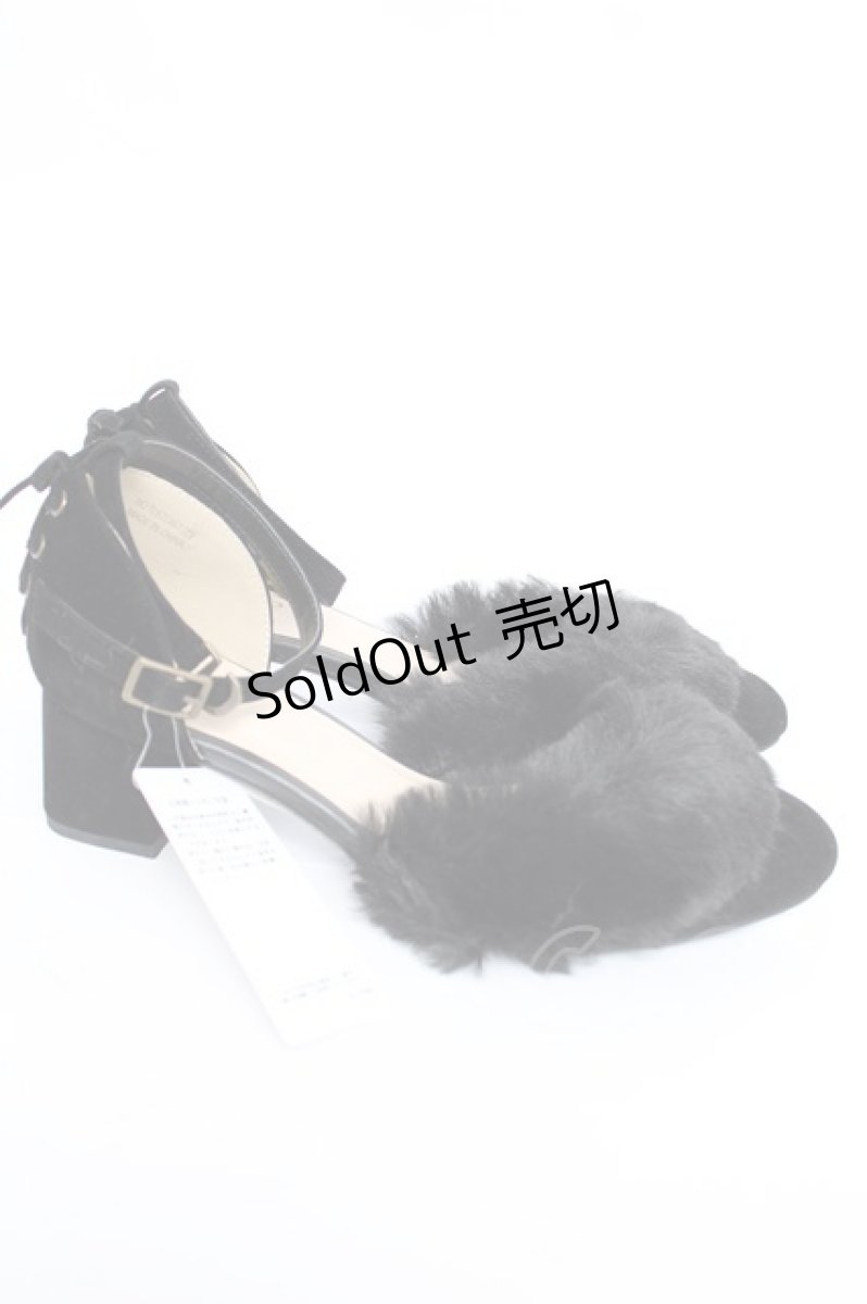 画像4: axes femme / ストラップ付ファーパンプス L クロ Y-26-08-08-007-AX-SH-SZ-ZY (4)