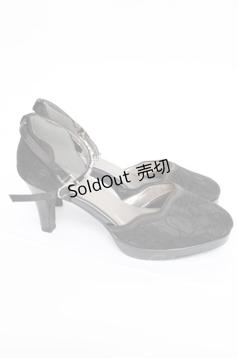 画像4: axes femme / レーススカラPTパンプス L 黒 Y-26-08-08-009-AX-SH-SZ-ZY (4)
