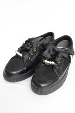 画像1: axes femme / ローカットリボンスニーカー L 黒 Y-26-08-08-012-AX-SH-SZ-ZY (1)