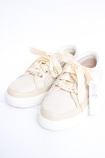 画像1: axes femme / ローカットリボンスニーカー L 生成り Y-26-08-08-013-AX-SH-SZ-ZY (1)