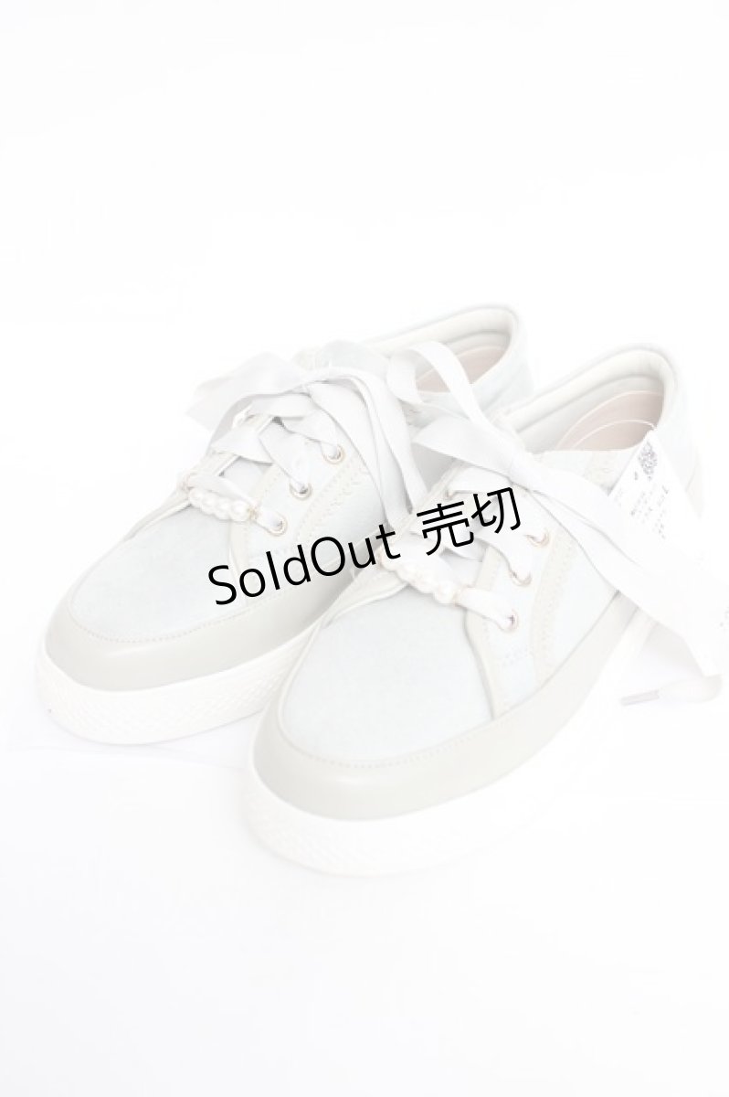 画像1: axes femme / ローカットリボンスニーカー L サックス Y-26-08-08-014-AX-SH-SZ-ZY (1)