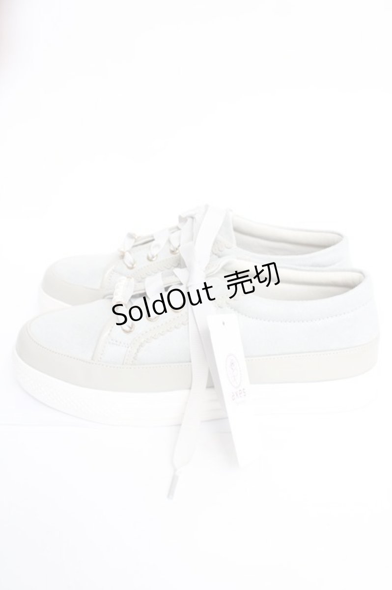 画像2: axes femme / ローカットリボンスニーカー L サックス Y-26-08-08-014-AX-SH-SZ-ZY (2)