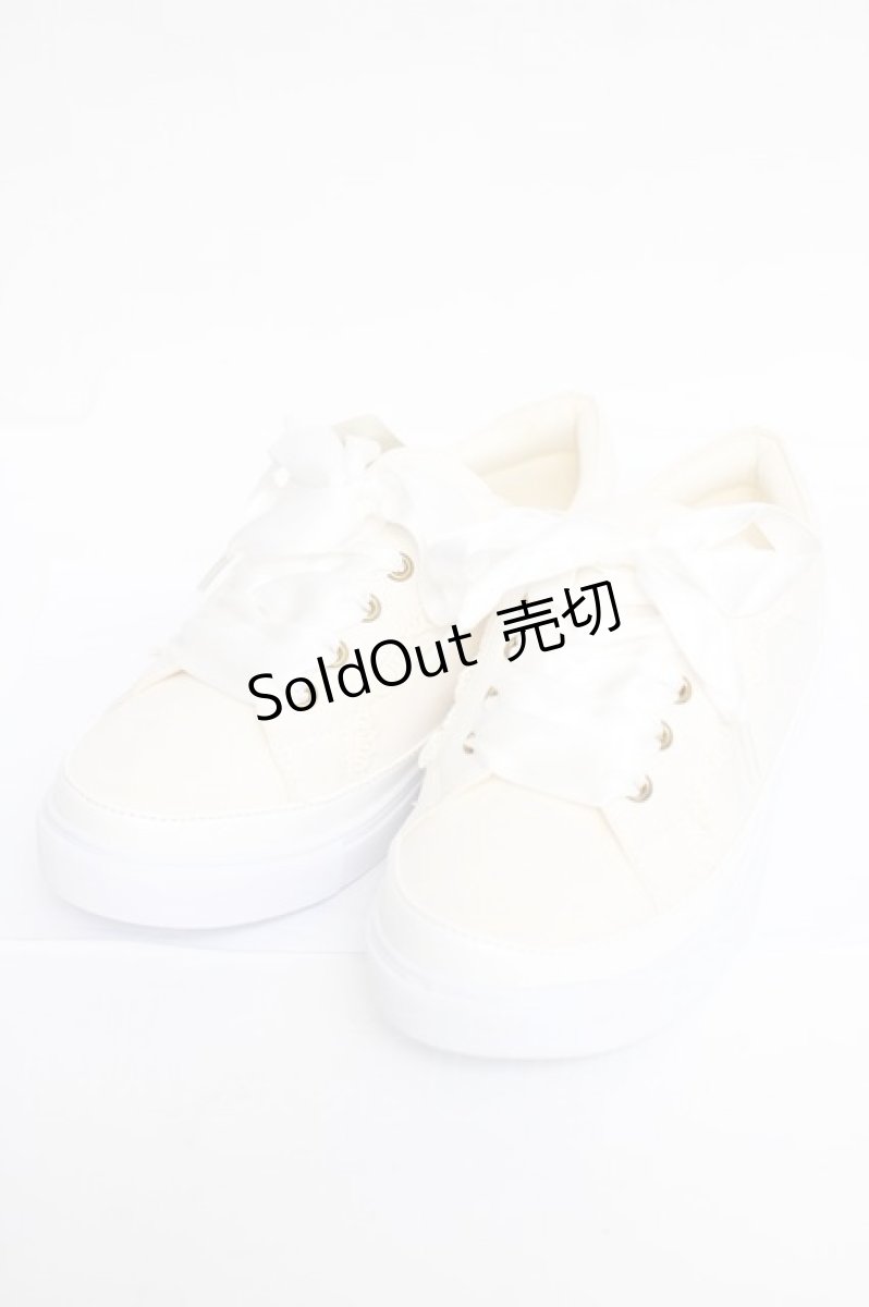 画像1: axes femme / レースアップスニーカー L 白 Y-26-08-08-019-AX-SH-SZ-ZY (1)