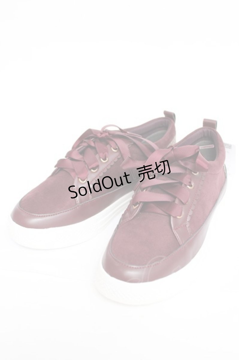 画像1: axes femme / スエードスニーカー L ワイン Y-26-08-08-022-AX-SH-SZ-ZY (1)