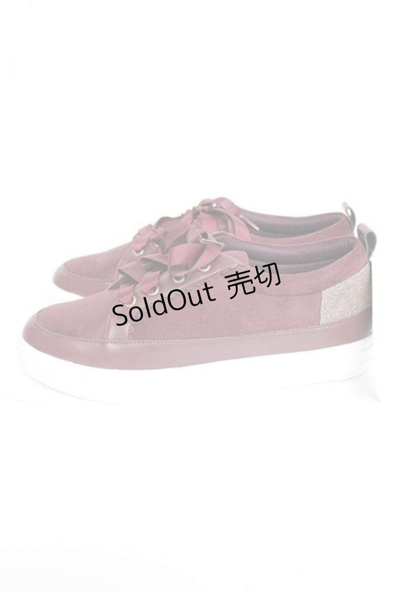 画像2: axes femme / スエードスニーカー L ワイン Y-26-08-08-022-AX-SH-SZ-ZY (2)