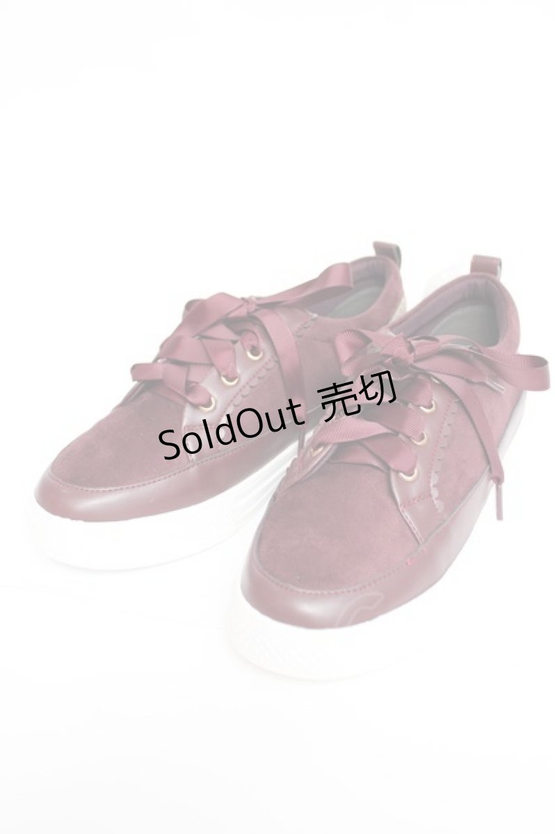 画像1: axes femme / スエードスニーカー L ワイン Y-26-08-08-023-AX-SH-SZ-ZY (1)
