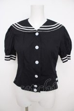 画像1: metamorphose / セーラーブラウス  黒 Y-26-08-09-040-ME-BL-SZ-ZY (1)