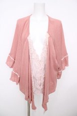 画像1: axes femme / レース重ねドルマンカーディガン M ピンク Y-26-08-09-049-AX-TO-SZ-ZY (1)