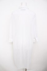画像2: CIVARIZE / レースアップシフォンロングシャツ 46 ホワイト Y-26-08-09-052-PU-BL-SZ-ZY (2)