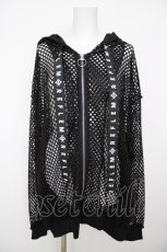画像1: REFLEM / うさ耳メッシュジップアップパーカー F 黒 Y-26-08-09-055-PU-TO-SZ-ZY (1)