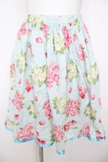 画像1: Shirley Temple / フラワーブーケ&チェリー柄スカート  サックス Y-26-08-09-071-ET-SK-SZ-ZY (1)