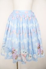画像1: axes femme kawaii / ランドリー柄スカート M サックス Y-26-08-09-073-AX-SK-SZ-ZY (1)