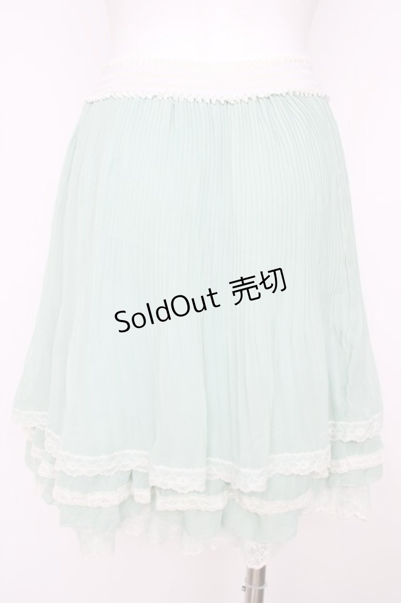 画像2: axes femme / サテンサーキュラースカート M ミント Y-26-08-09-074-AX-SK-SZ-ZY (2)