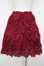 画像2: ATELIER PIERROT / Victorian Ruffle Chiffon Skirt F ワイン Y-26-08-09-078-EL-SK-SZ-ZY (2)