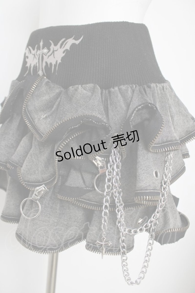 画像3: Grrr the Lipper / 悪魔NO! ジップスカート~朔~ F グレー Y-26-08-09-080-PU-SK-SZ-ZY (3)