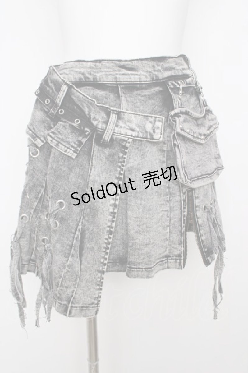画像1: DimMoire / デニムラップミニスカート L グレー Y-26-08-09-081-PU-SK-SZ-ZY (1)