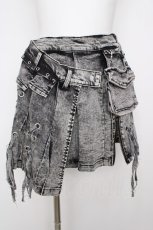画像1: DimMoire / デニムラップミニスカート L グレー Y-26-08-09-081-PU-SK-SZ-ZY (1)