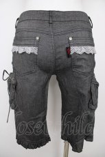 画像2: Ozz On / 刺繍ハーフパンツ  グレー Y-26-08-09-088-OO-PA-SZ-ZY (2)
