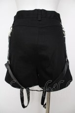 画像2: Amilige / ガーター付き編み上げデニムショートパンツ L 黒 Y-26-08-09-090-PU-PA-SZ-ZY (2)